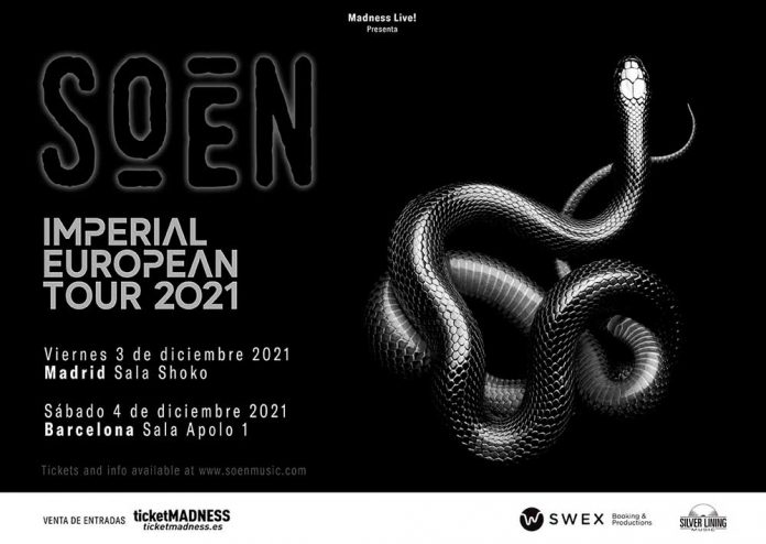 Soen Madrid y Barcelona 2021