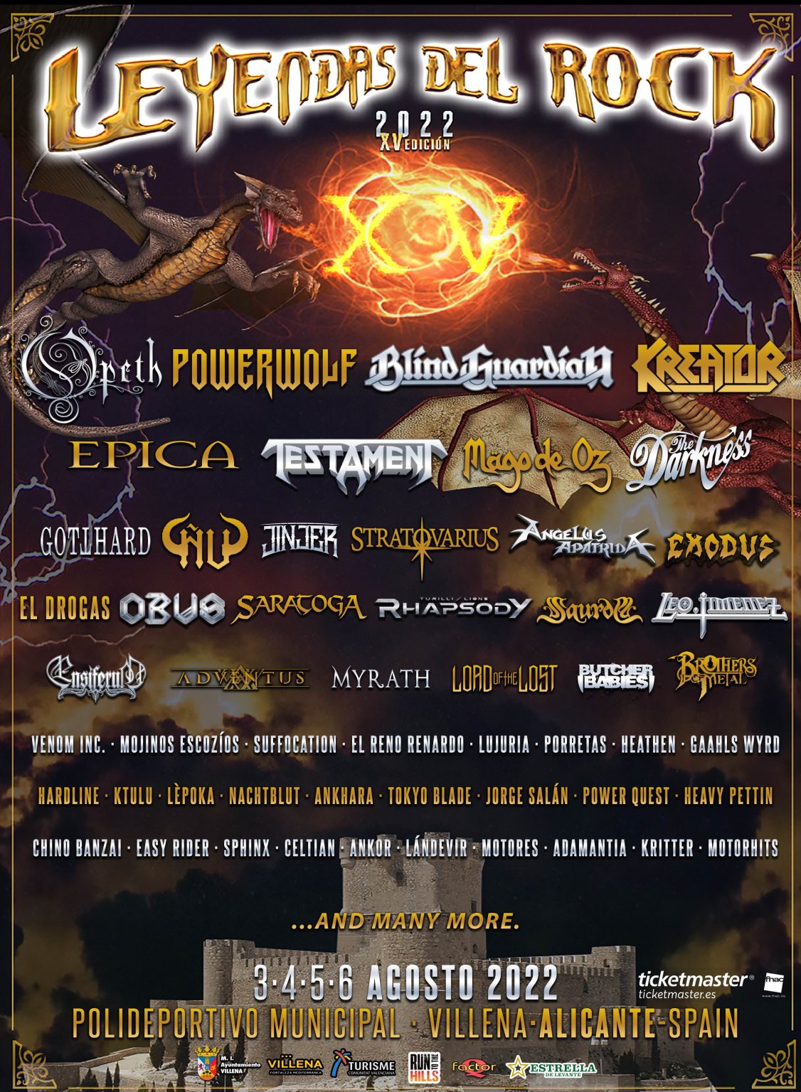 Cartel del Leyendas del Rock 2022