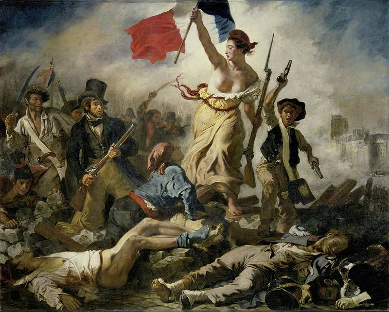 Delacroix Libertad guiando al pueblo