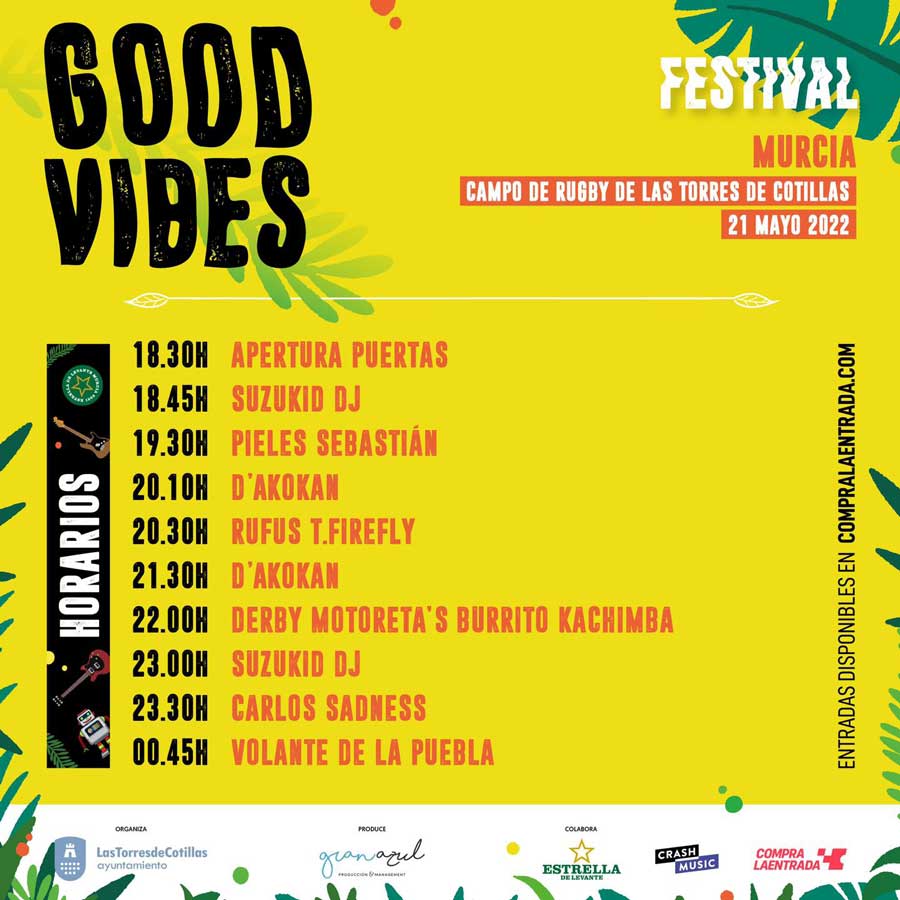 Horarios good vibes festival