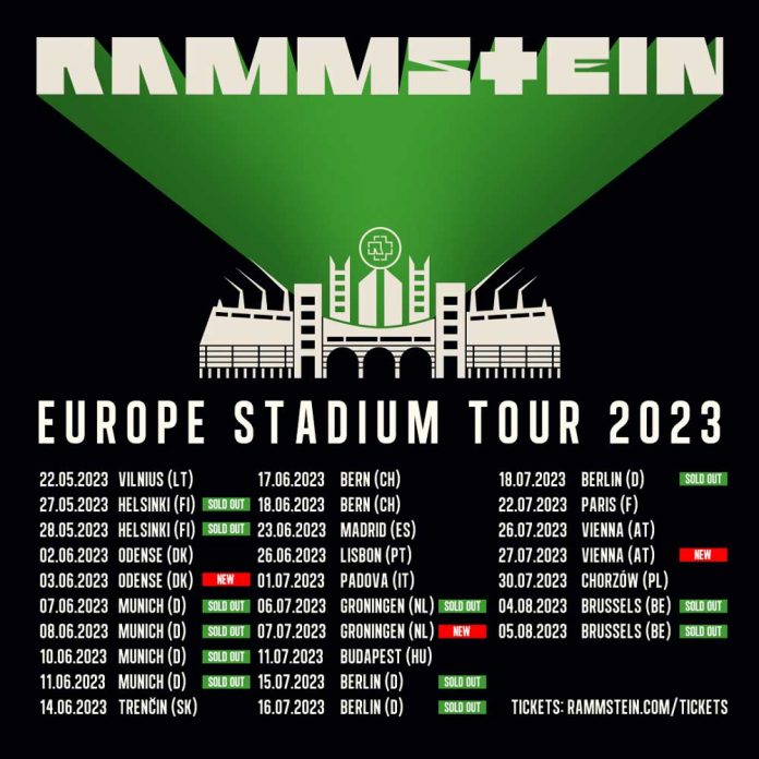 rammstein tickets tour 2023