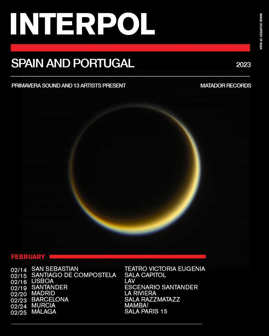 Gira Interpol España y Portugal