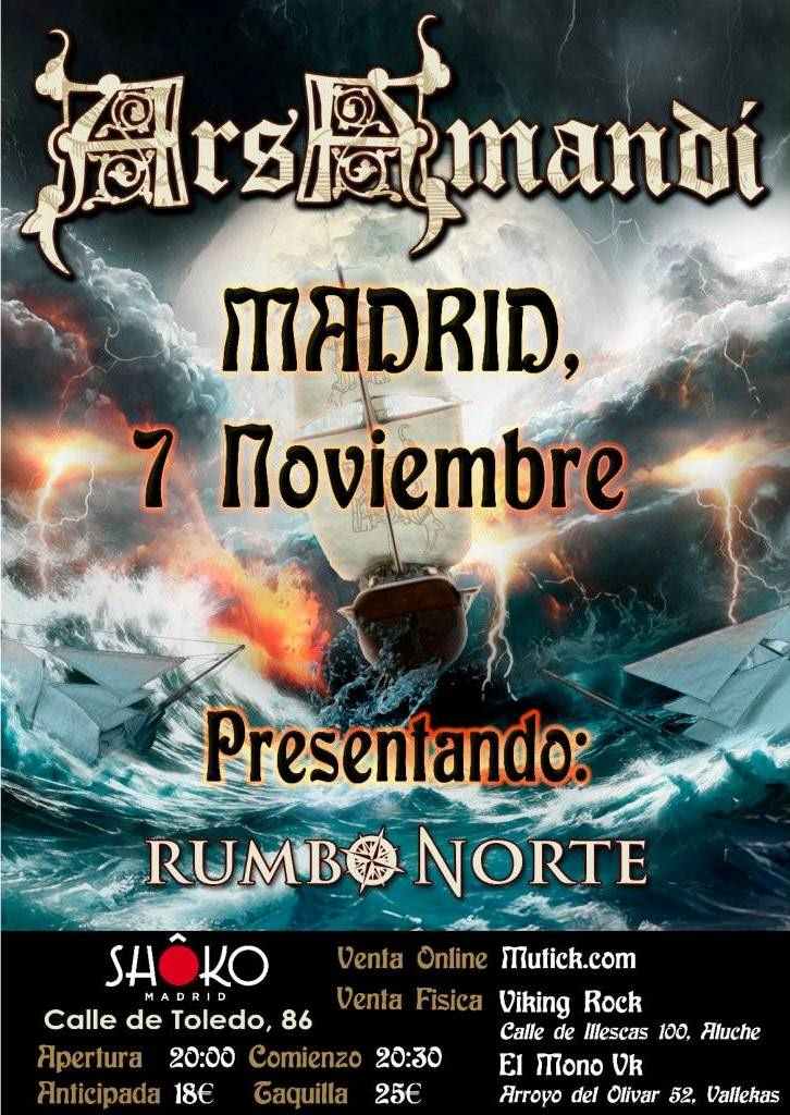 Ars Amandi presentación nuevo disco Rumbo Norte Madrid noviembre 2025